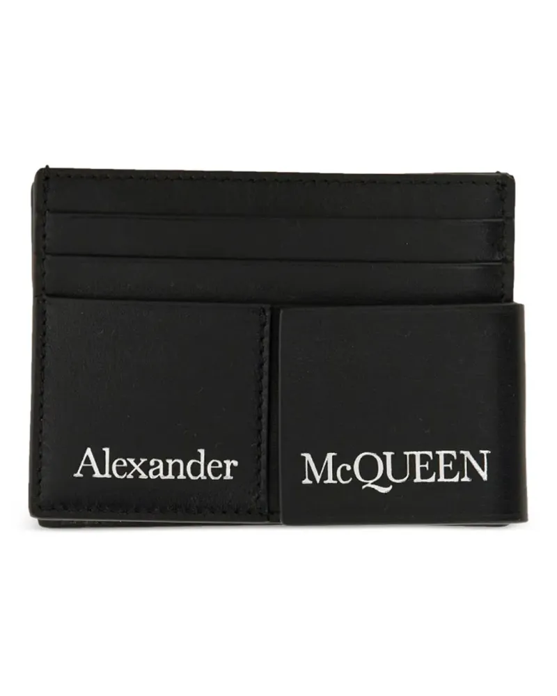 Alexander McQueen Kartenetui mit Logo - Schwarz Schwarz