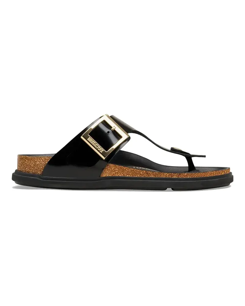 Birkenstock Gizeh Sandalen mit Schnalle - Schwarz Schwarz