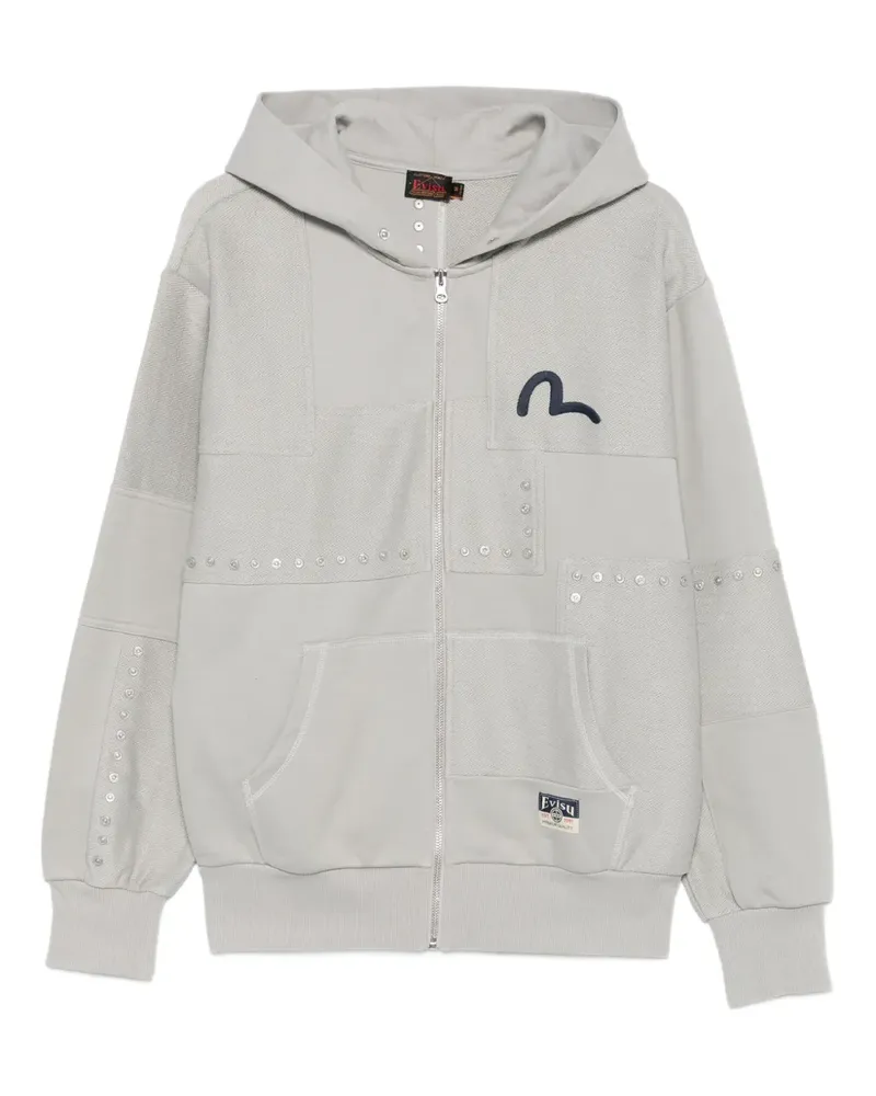 Evisu Kapuzenjacke mit Reißverschluss - Grau Grau