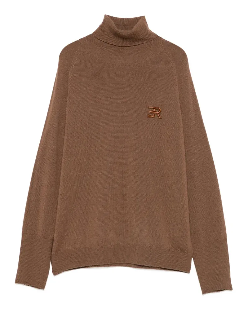 Ermanno Scervino Rollkragenpullover mit Logo-Stickerei - Braun Braun