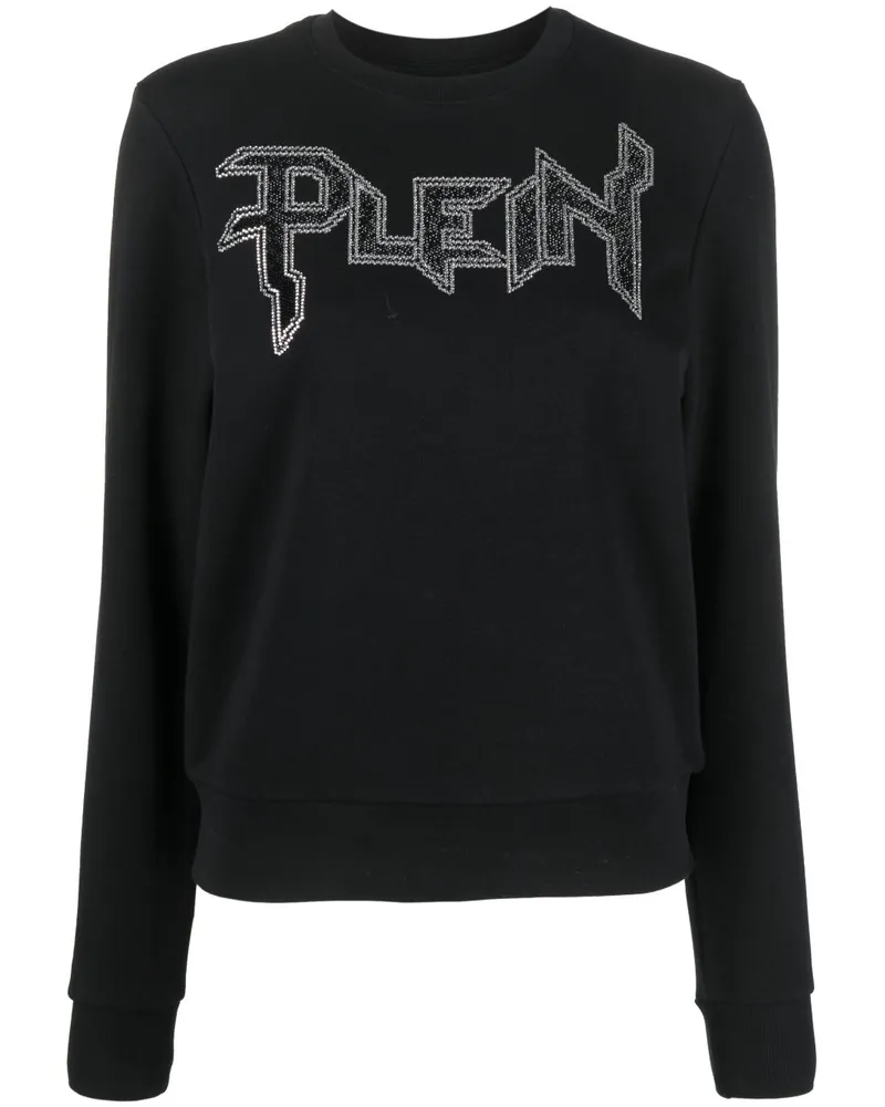Philipp Plein T-Shirt mit Logo-Applikation - Schwarz Schwarz