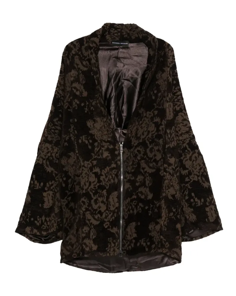 Barbara Bologna floral-jacquard coat - Braun Braun