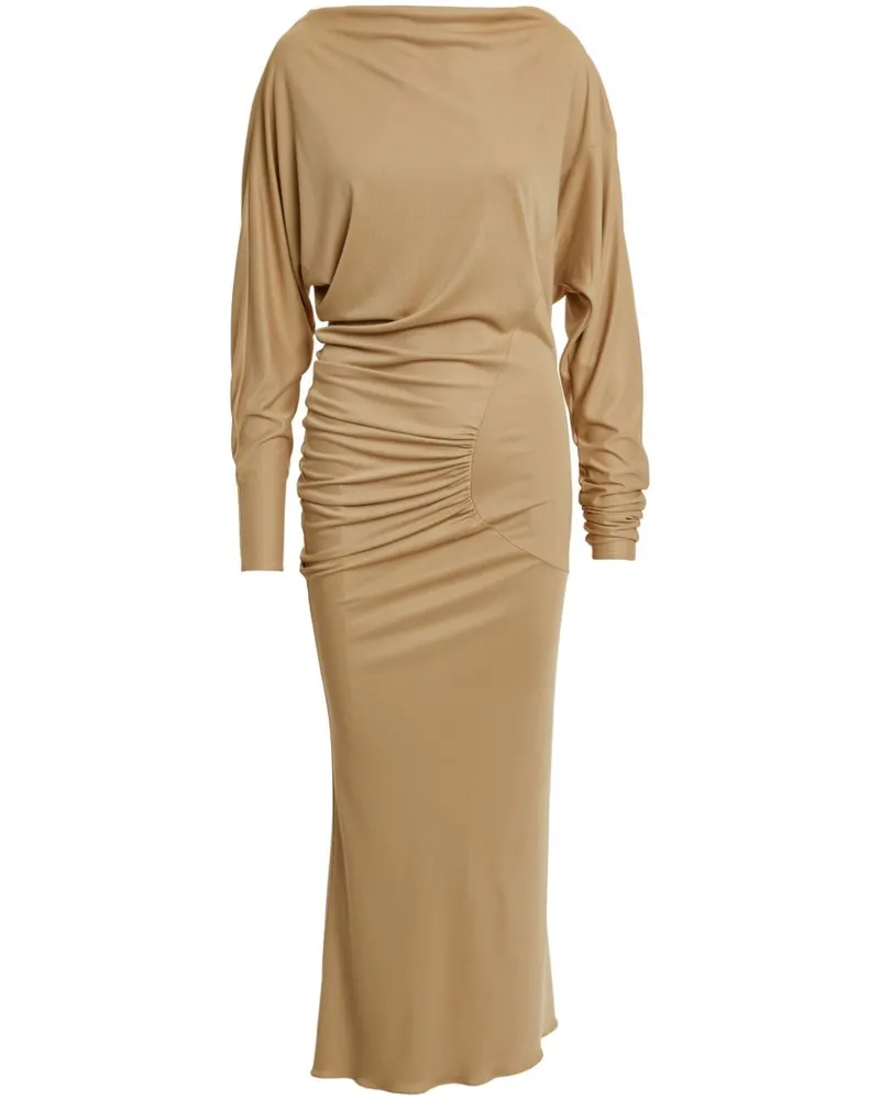 KHAITE Gerafftes The Oron Maxikleid - Nude Nude