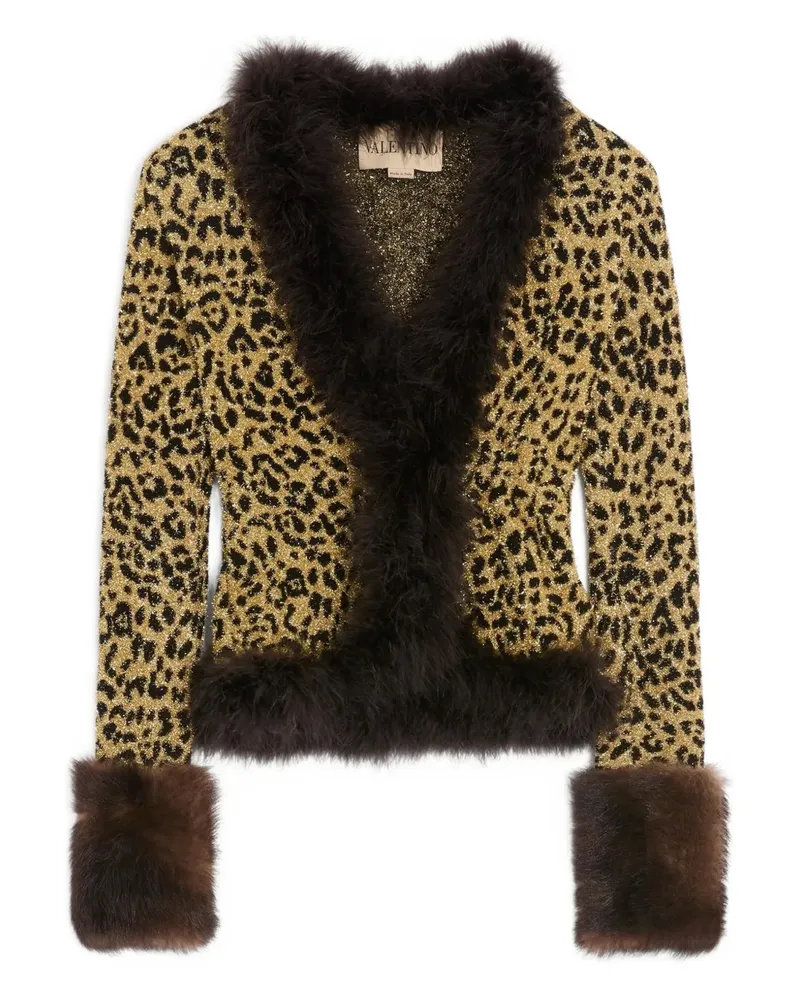 Valentino Garavani Cardigan mit Animal-Print - Gelb Gelb