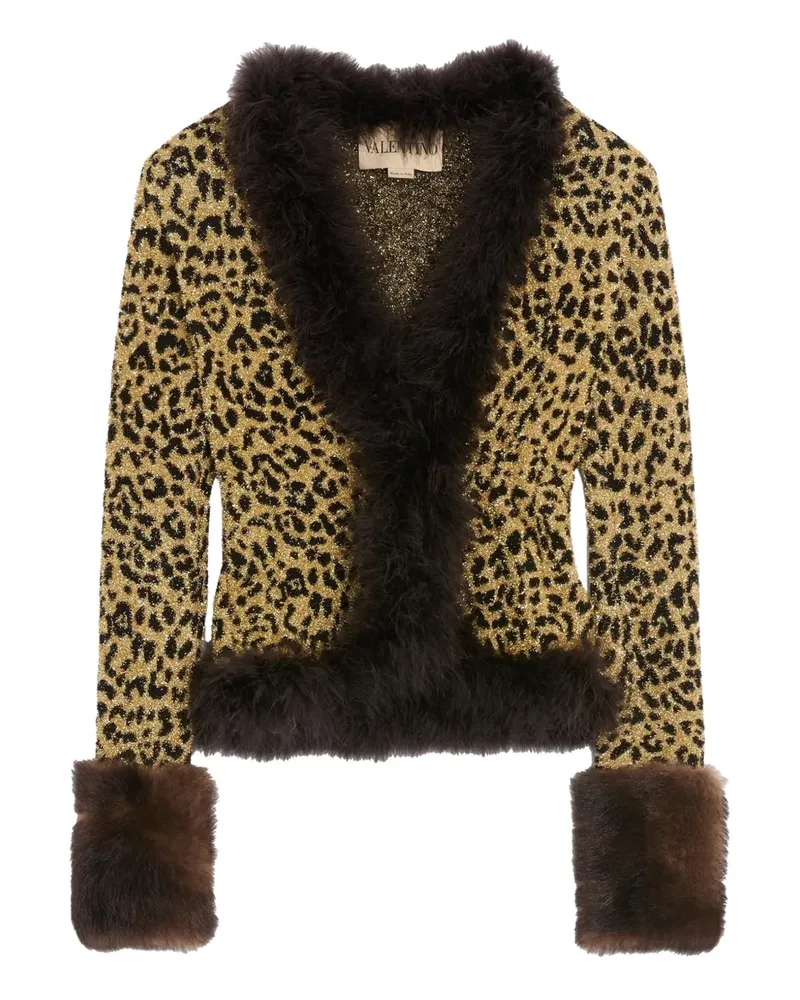 Valentino Garavani Cardigan mit Animal-Print - Gelb Gelb