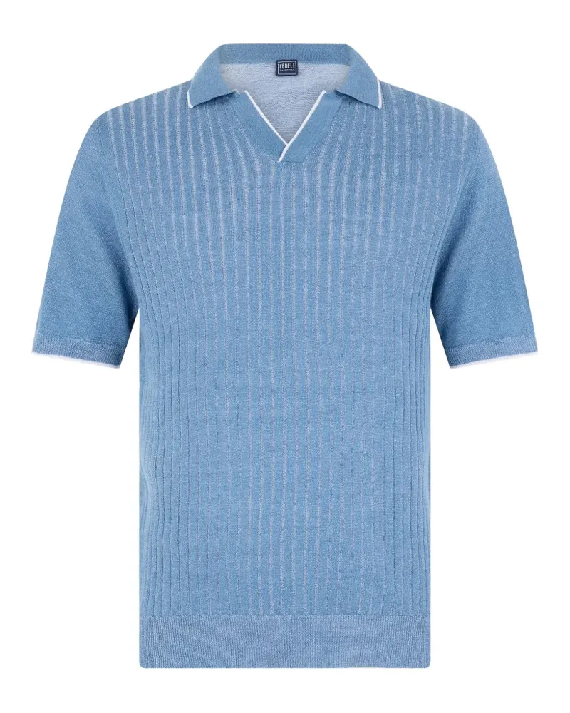 Fedeli ribbed-knit T-shirt - Blau Blau