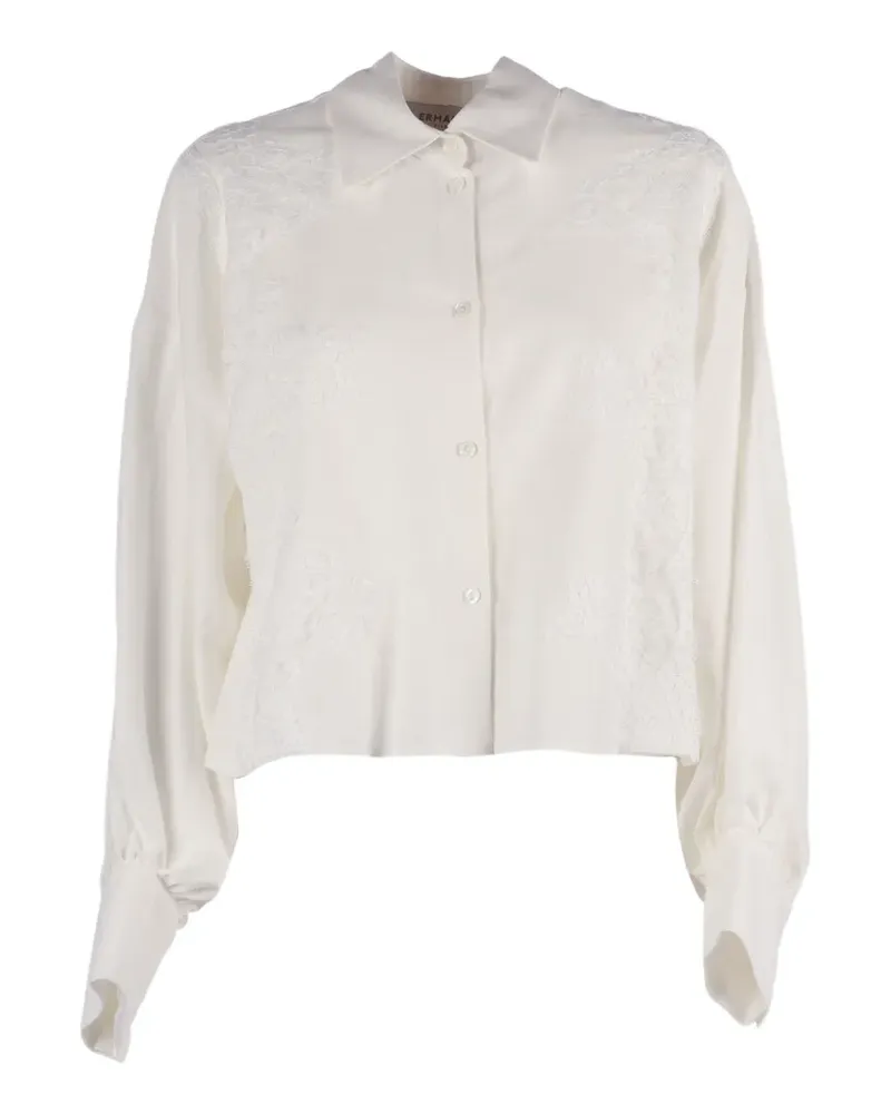 Ermanno Scervino lace-trimmed shirt - Nude Nude