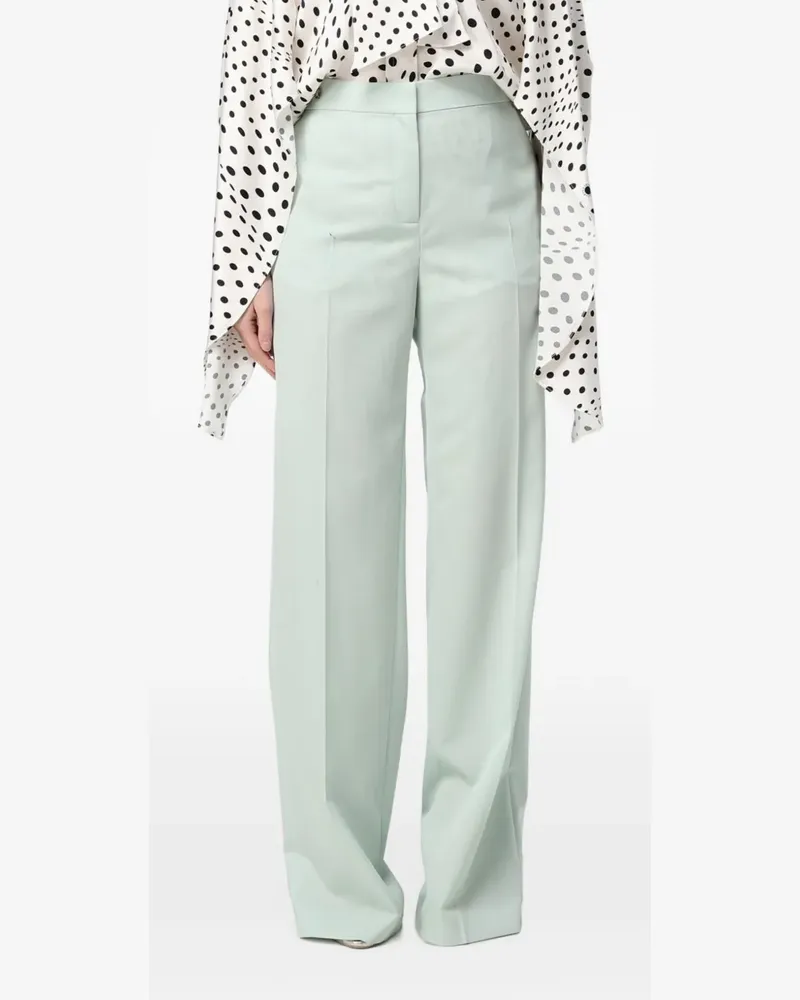 Stella McCartney Weite Hose mit Bügelfalten - Grün Grün