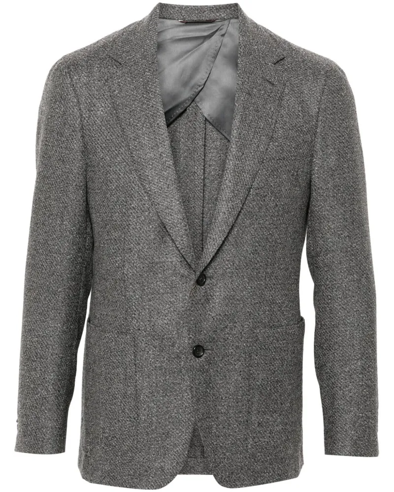 Canali Strukturiertes Sakko - Grau Grau