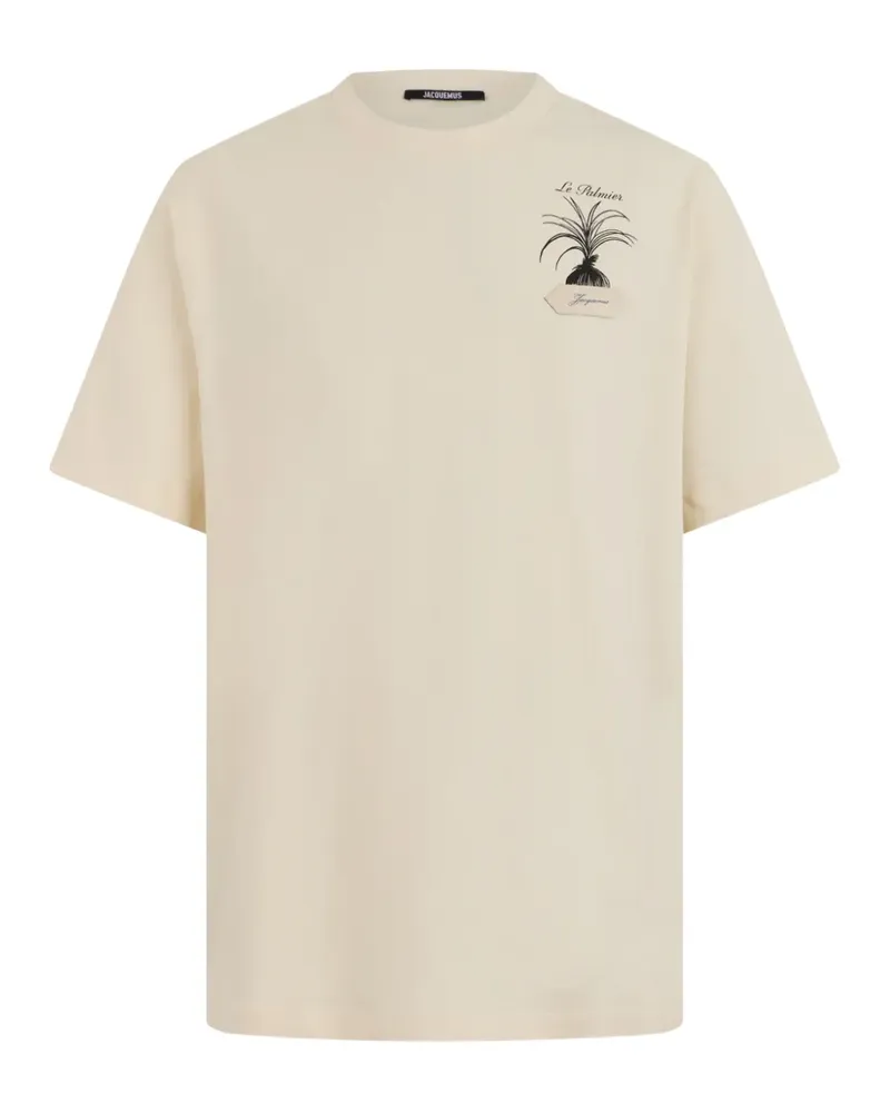 Jacquemus T-Shirt mit Logo-Print - Nude Nude