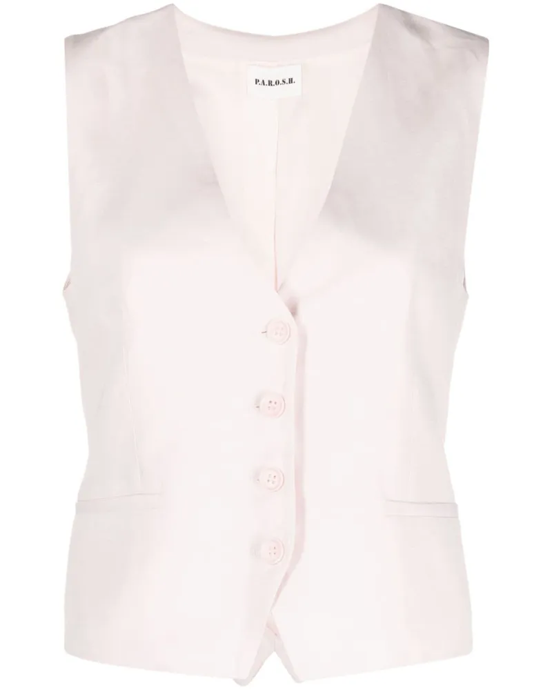 P.A.R.O.S.H. P.A.R.O H. Klassische Weste - Rosa Rosa