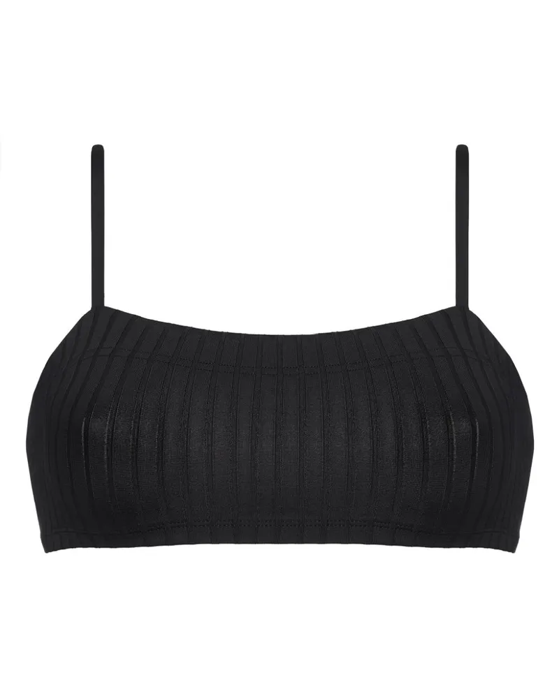 Eres Geripptes Praia Bikinioberteil - Schwarz Schwarz