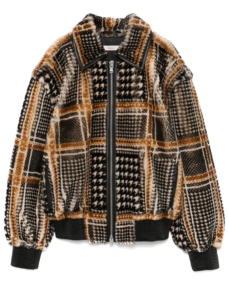 REMAIN Jacke mit Hahnentrittmuster - Braun Braun