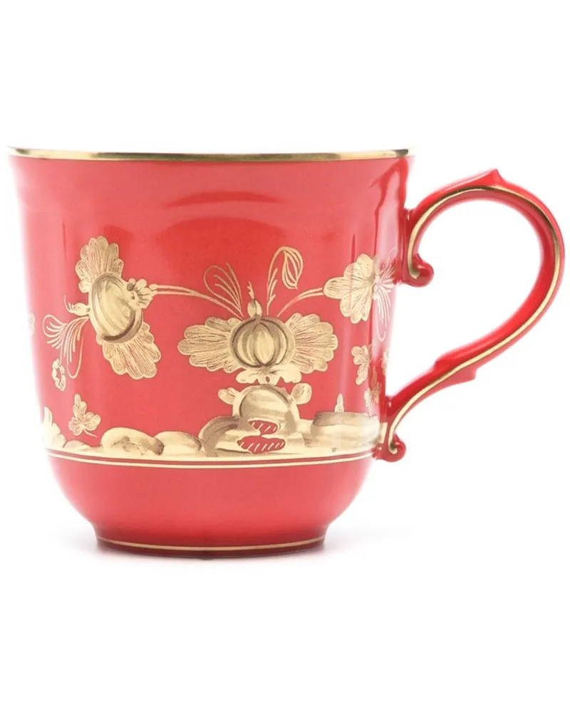 Ginori 1735 Tasse mit Blumen-Print Rot