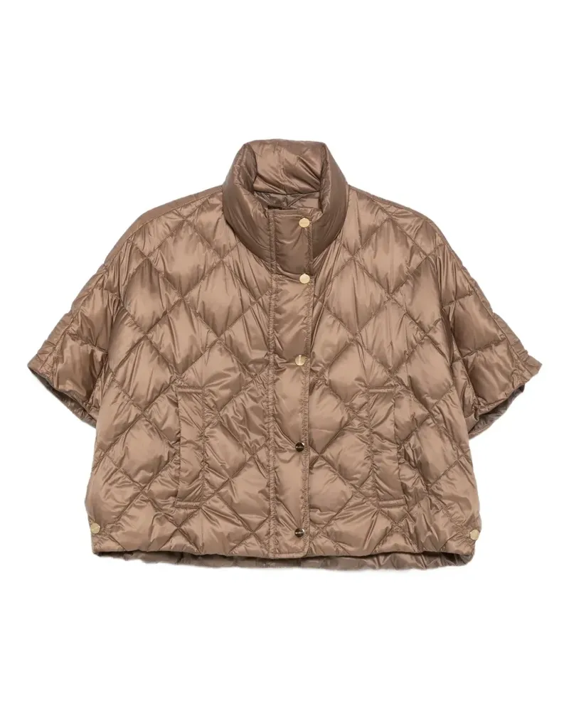 Max Mara quilted short-sleeve jacket - Braun Braun