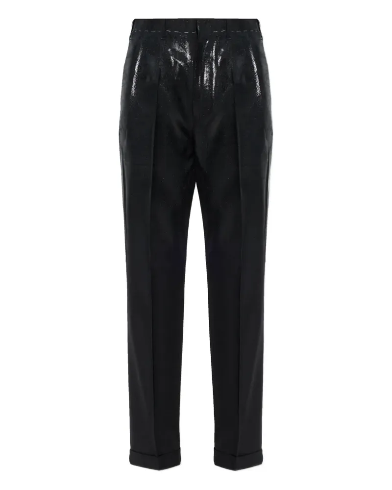 Maison Margiela glazed-effect trousers - Schwarz Schwarz
