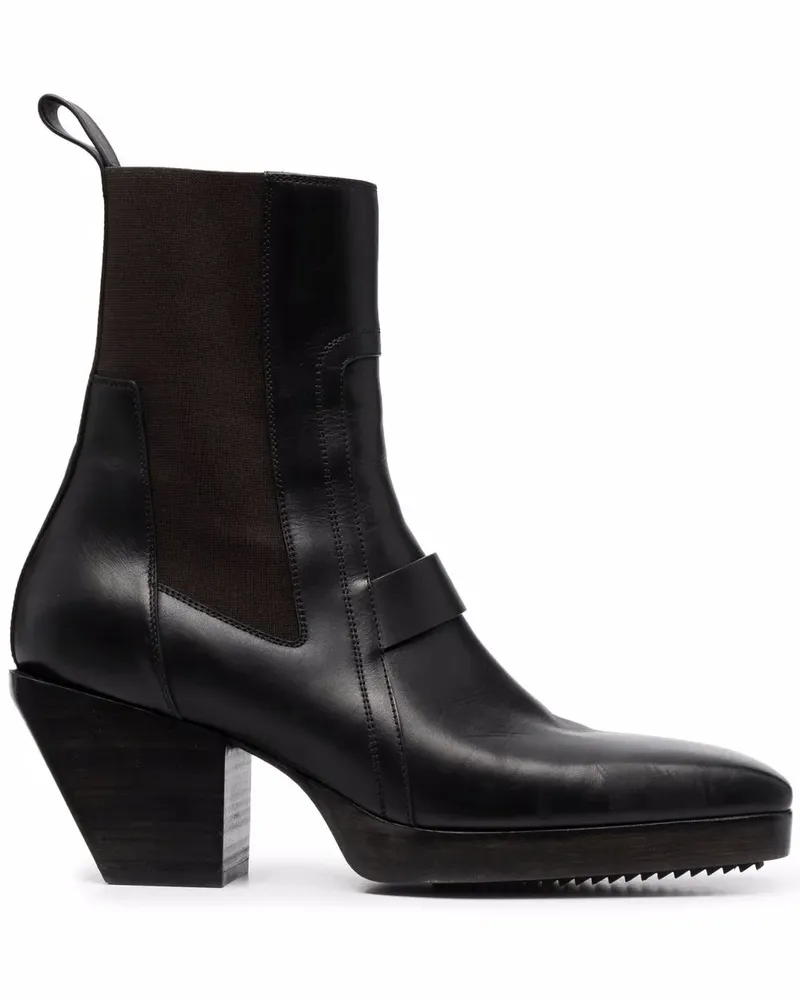 Rick Owens Stiefel mit eckiger Kappe - Schwarz Schwarz