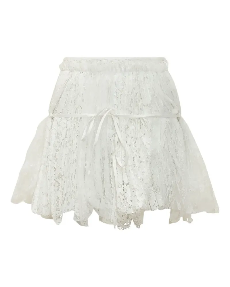 J.W.Anderson lace-trim tie-fastening skirt - Weiß Weiß