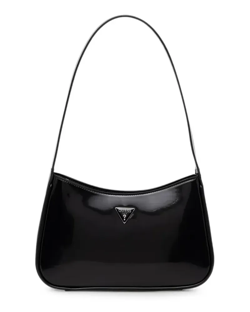 Guess Arnela Schultertasche mit Logo-Schild - Schwarz Schwarz