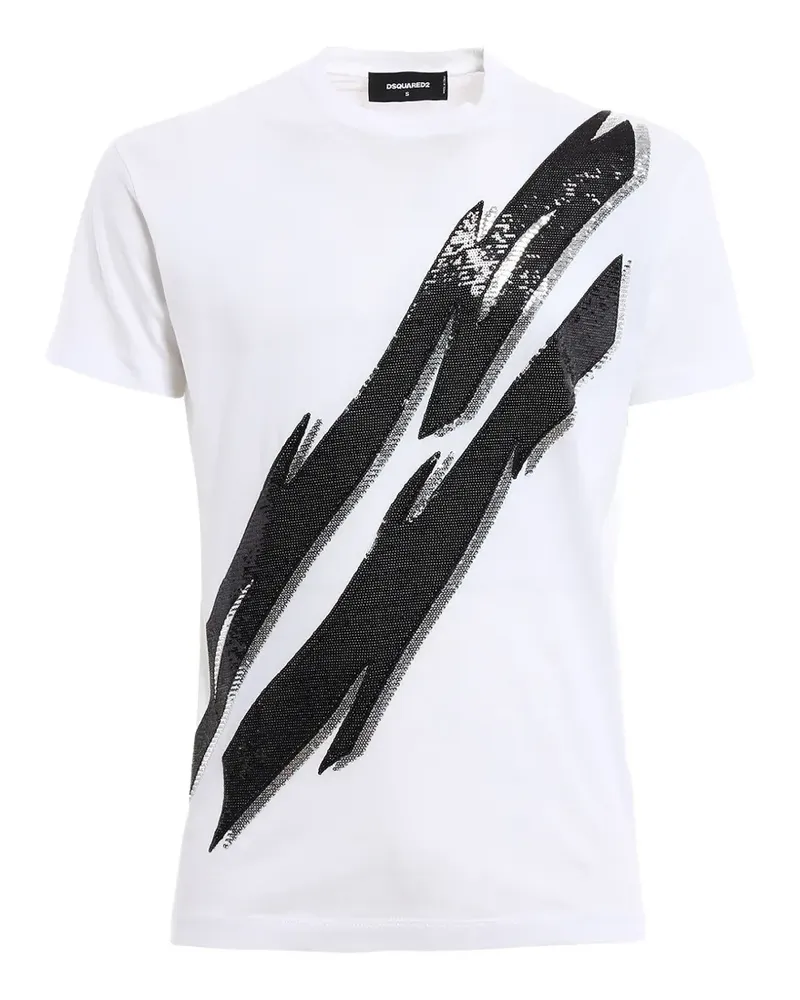 Dsquared2 sequin-embroidered T-shirt - Weiß Weiß
