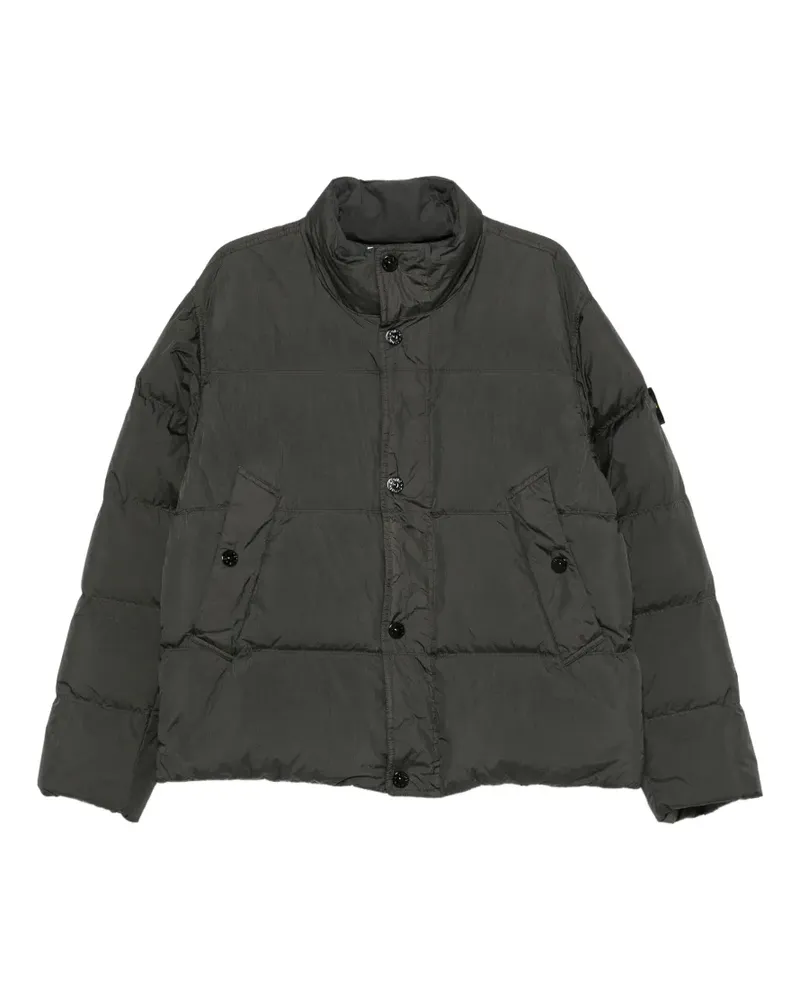 Stone Island Gefütterte Jacke mit Logo-Patch - Grau Grau