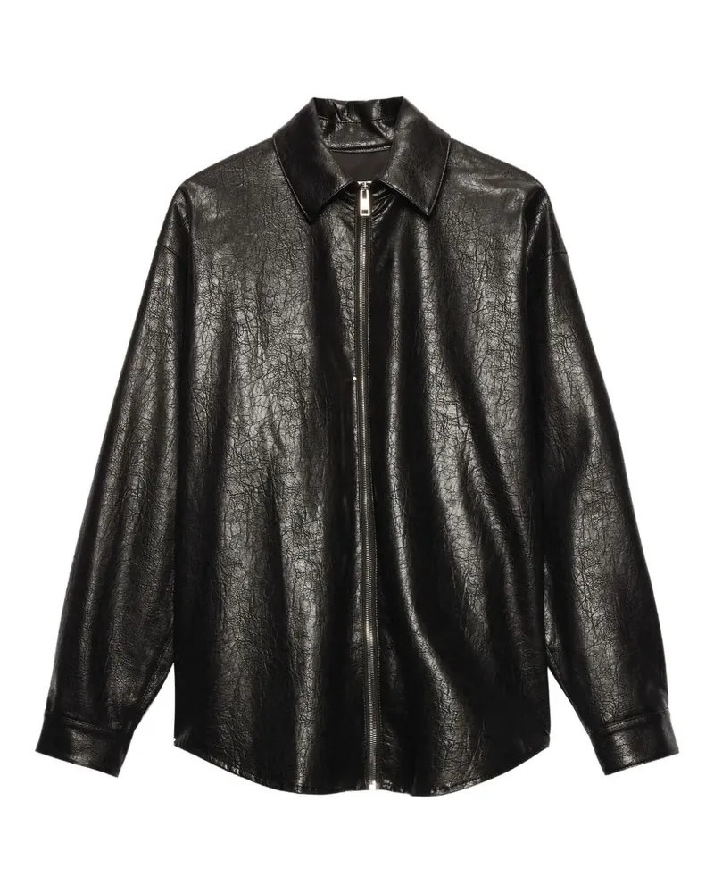 MSGM Mantel mit Kragen - Schwarz Schwarz