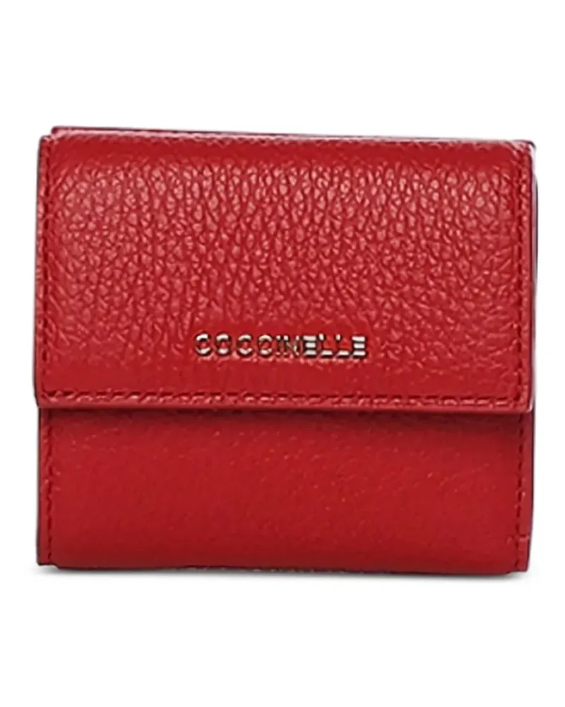 Coccinelle Kleines Portemonnaie mit Logo - Rot Rot