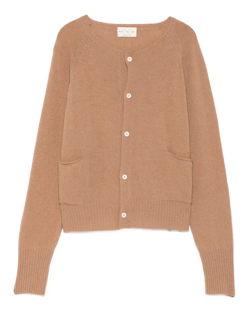 MA'RY'YA pocket button-fastening cardigan - Nude Nude