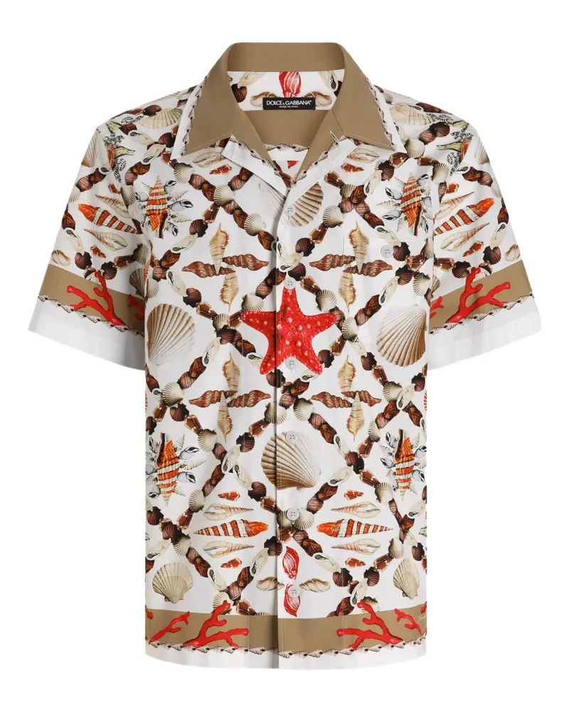Dolce & Gabbana Hemd mit Muschel-Print - Nude Nude