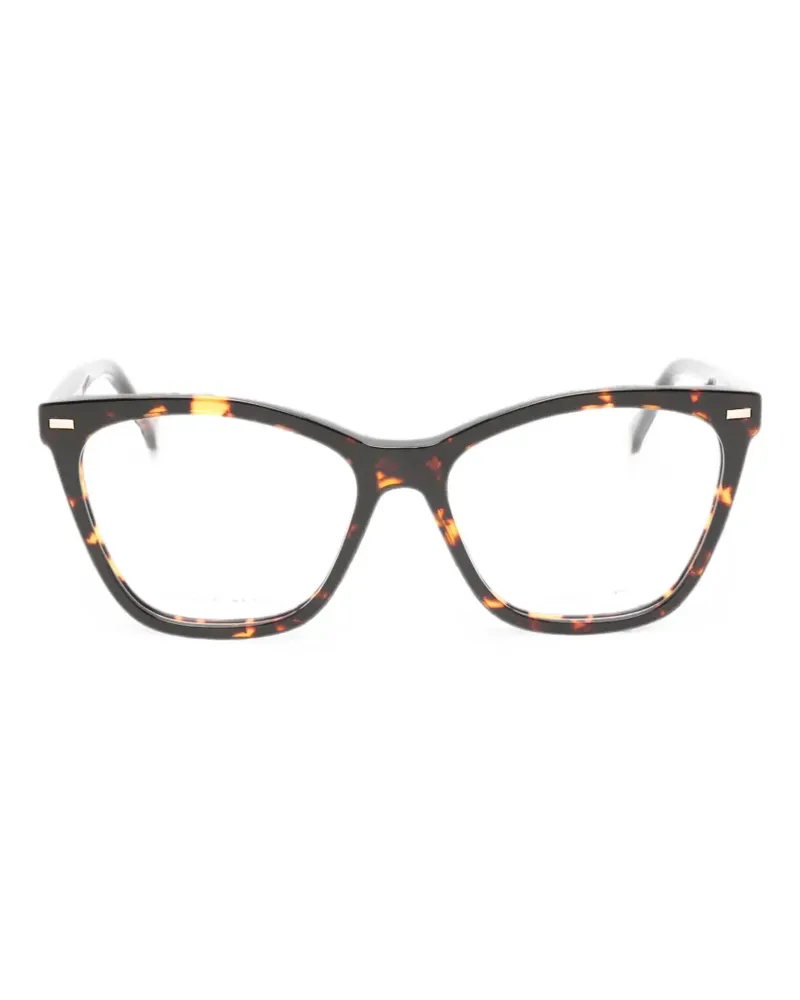 Carolina Herrera New York Cat-Eye-Brille in Schildpattoptik - Braun Braun