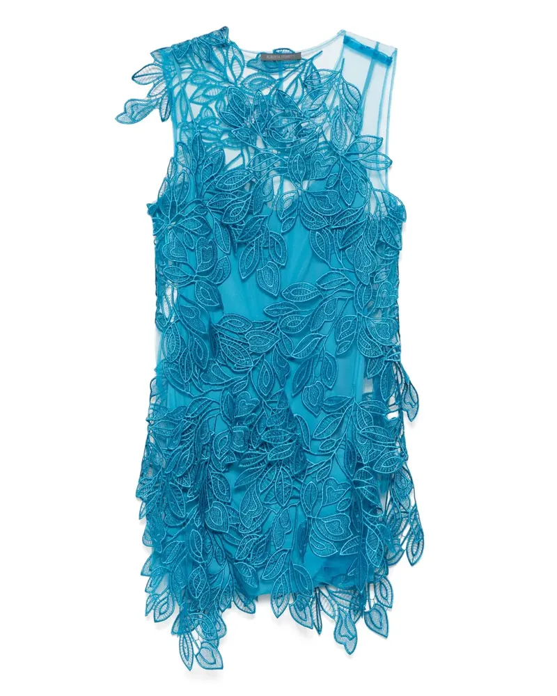 Alberta Ferretti Minikleid aus Makramee-Spitze - Blau Blau