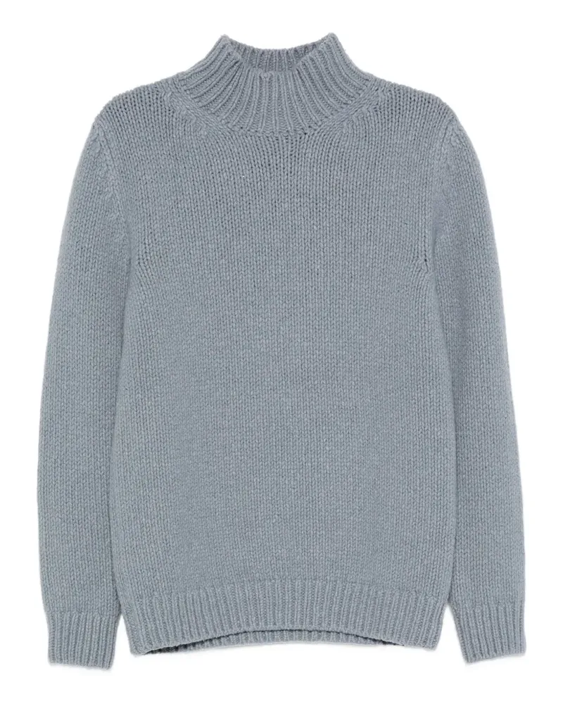 Eleventy Pullover mit Stehkragen - Blau Blau