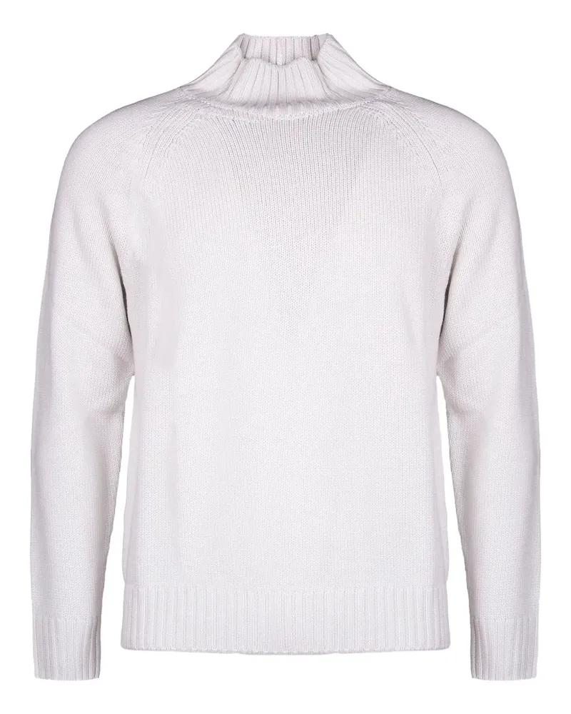 Eleventy Pullover mit geripptem Detail - Weiß Weiß