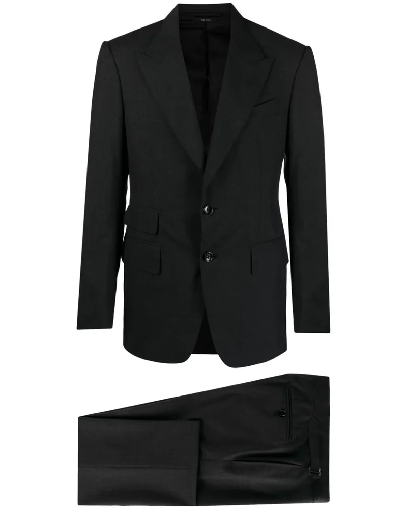 Tom Ford Einreihiger Anzug - Grau Grau