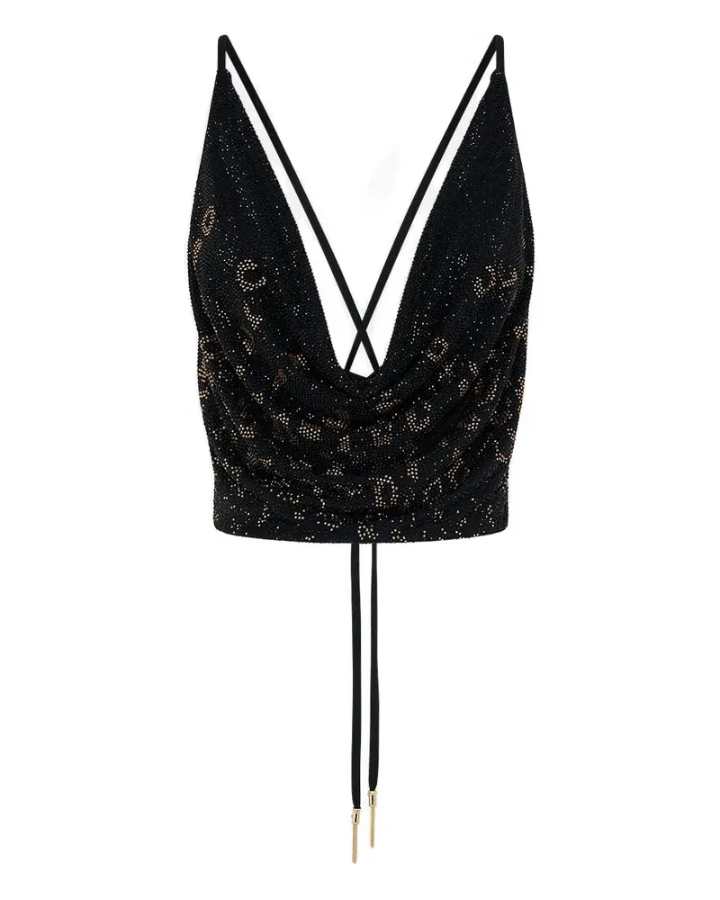 Camilla Mosaic Muse Tanktop mit drapiertem Ausschnitt - Schwarz Schwarz
