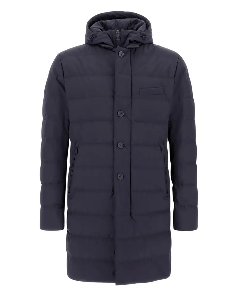 Herno Gefütterter Mantel mit Knöpfen - Blau Blau