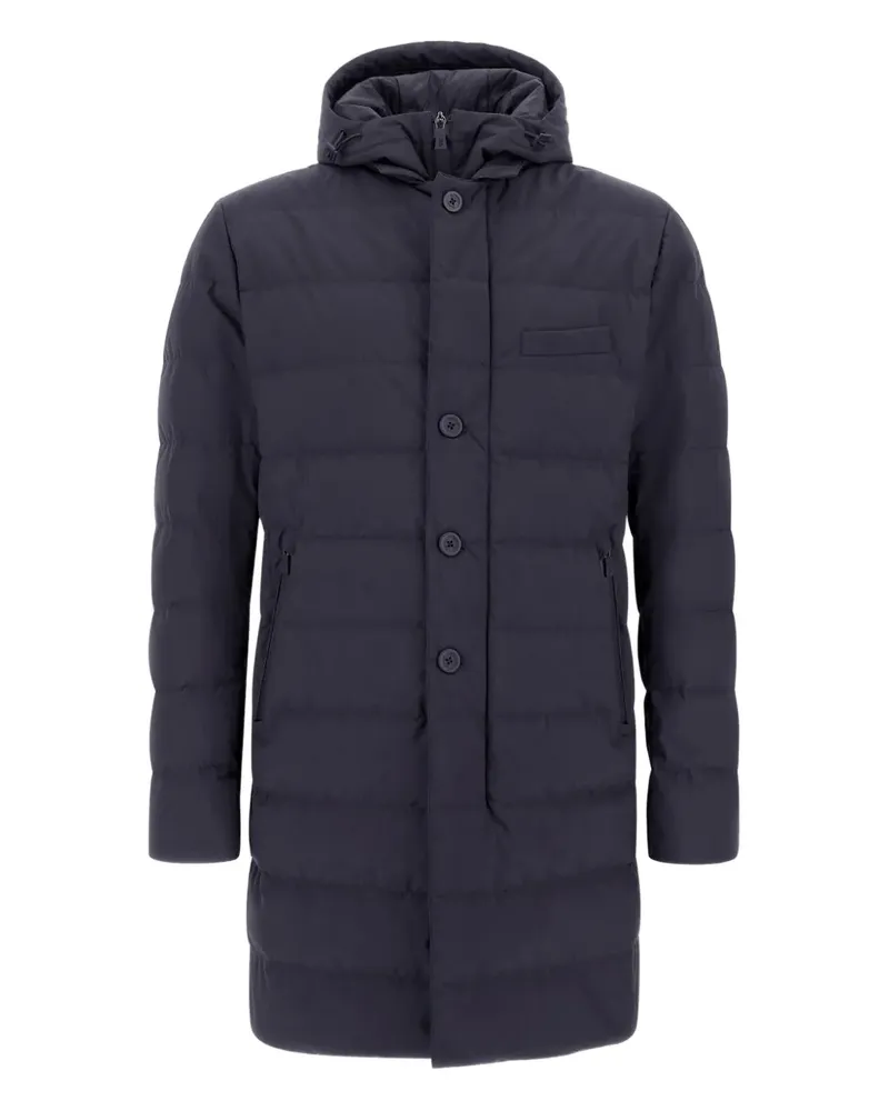 Herno Gefütterter Mantel mit Knöpfen - Blau Blau