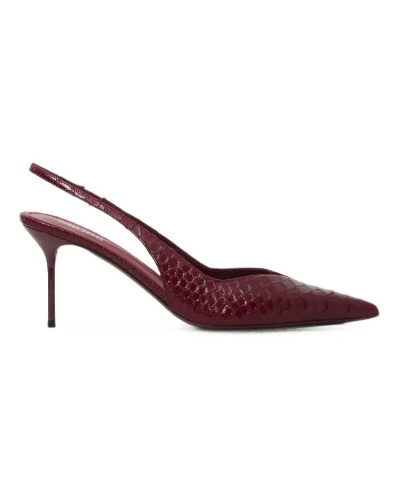 Paris Texas Lidia Pumps aus Leder mit Python-Print - Rot Rot