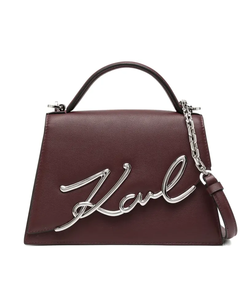 Karl Lagerfeld medium logo-plaque tote bag - Rot Rot