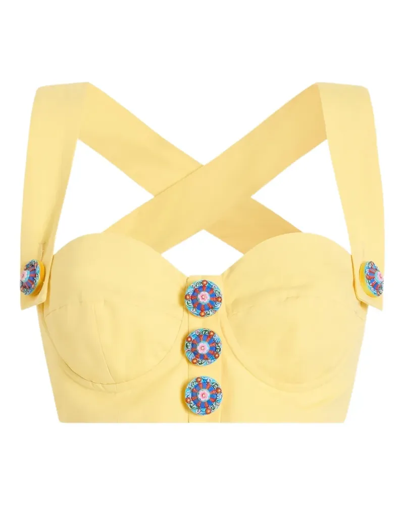 Dolce & Gabbana Oberteil aus Baumwolle - Gelb Gelb