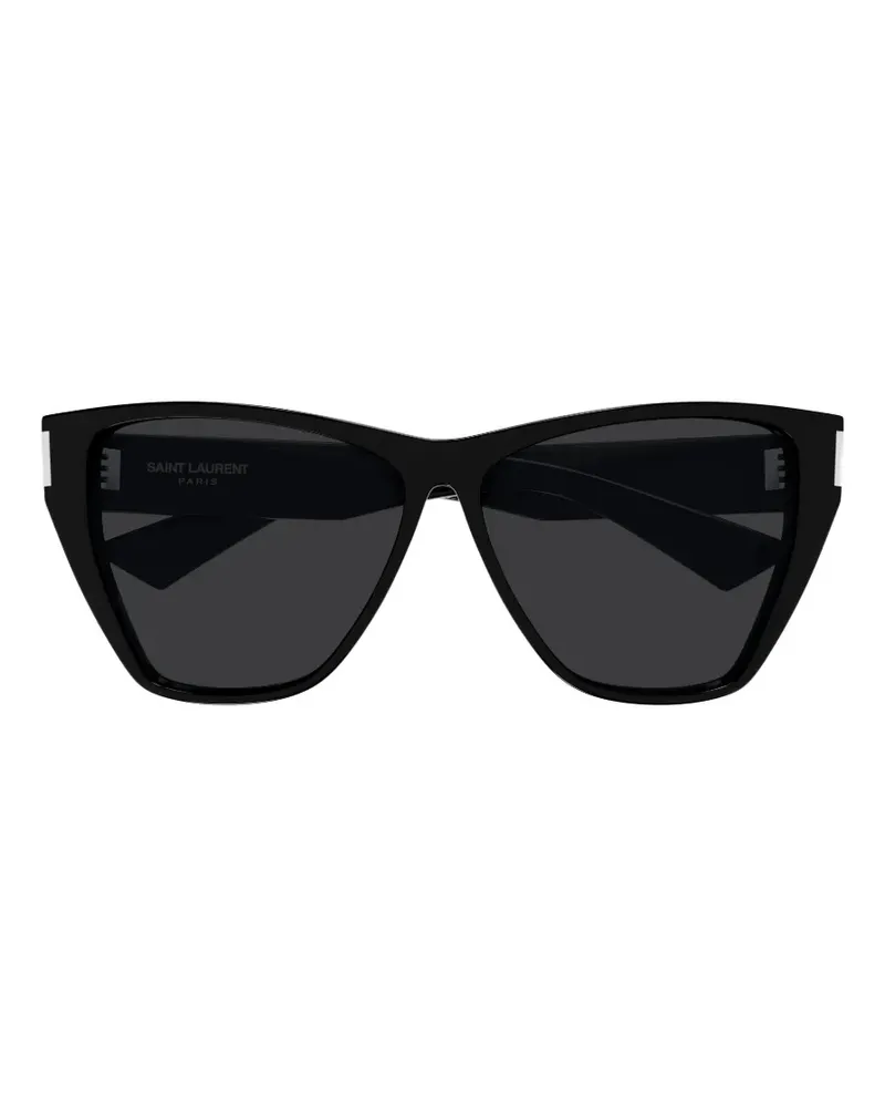 Saint Laurent SL 927 Sonnenbrille mit geometrischem Gestell - Schwarz Schwarz