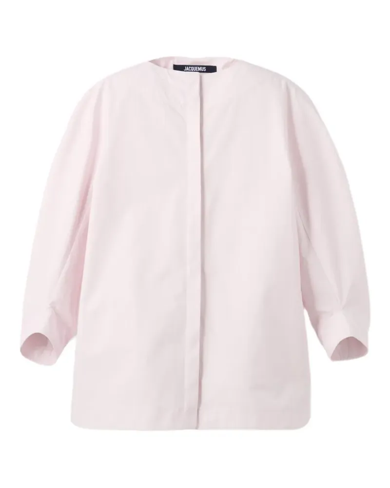 Jacquemus The Pittore collarless shirt - Rosa Rosa