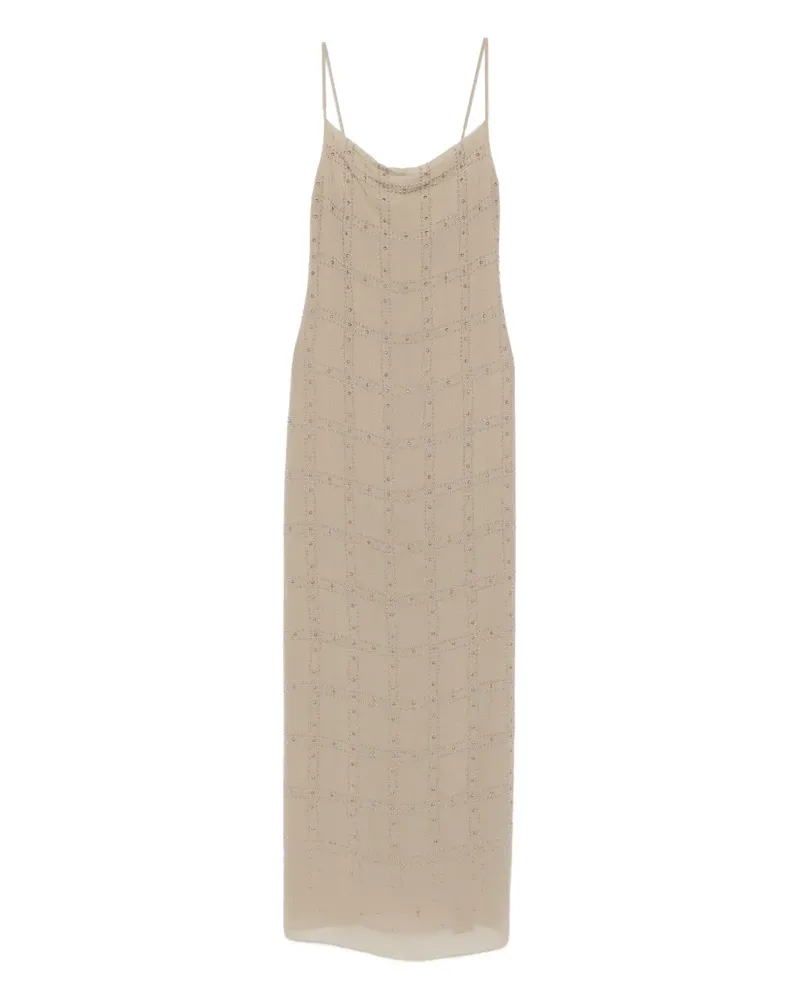 Patrizia Pepe Kleid mit Nietenverzierung - Nude Nude