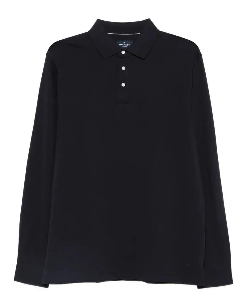 Hackett long-sleeve embroidered polo shirt - Blau Blau