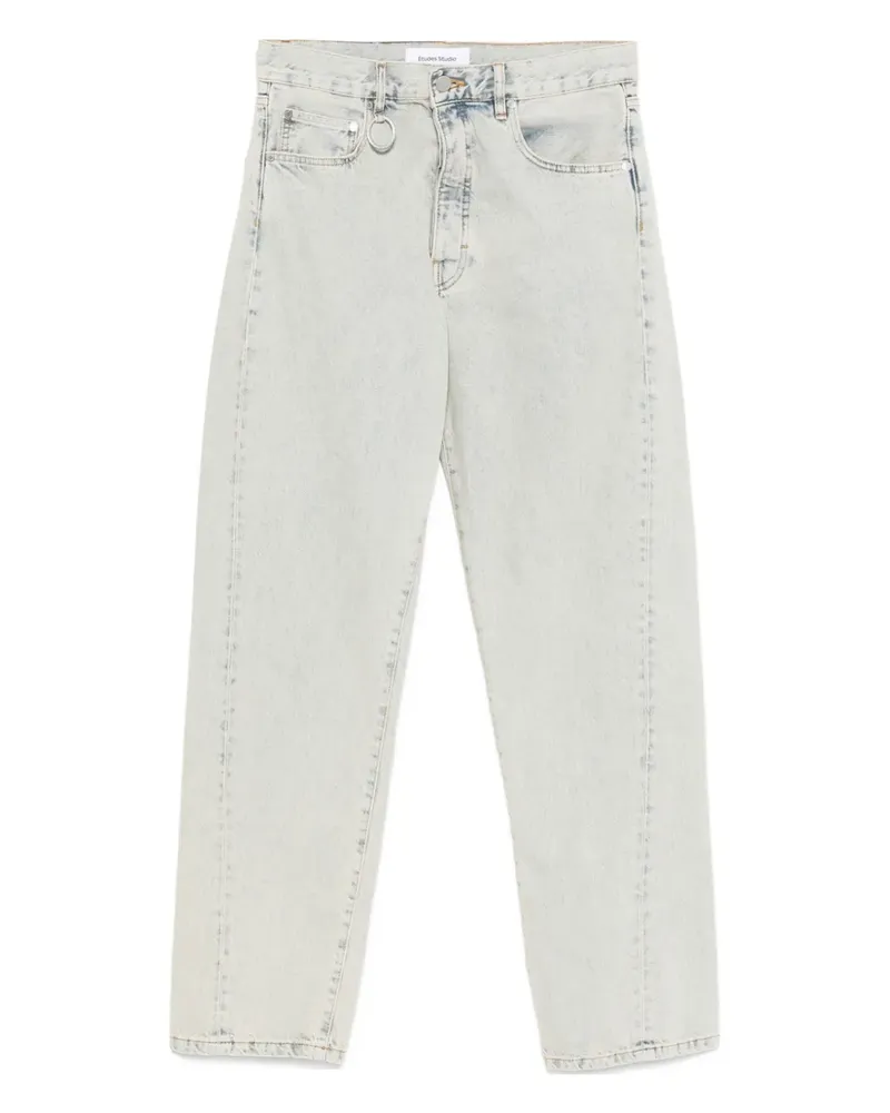 Études Studio Gerade Jeans mit Ringdetail - Blau Blau