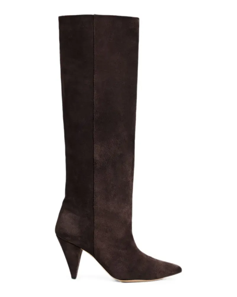 Essentiel Kniehohe Stiefel mit spitzer Kappe - Braun Braun