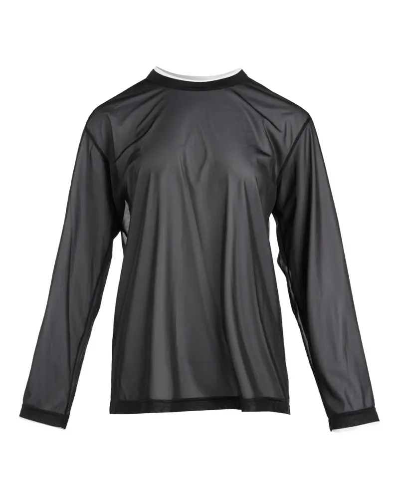Comme des Garçons T-Shirt im Layering-Look - Schwarz Schwarz