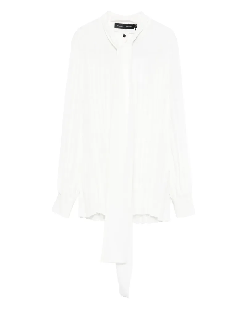 Proenza Schouler Bluse mit Schleifenkragen - Weiß Weiß