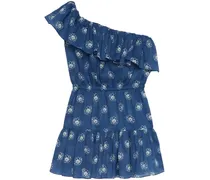 Kleid mit Margeriten-Print - Blau