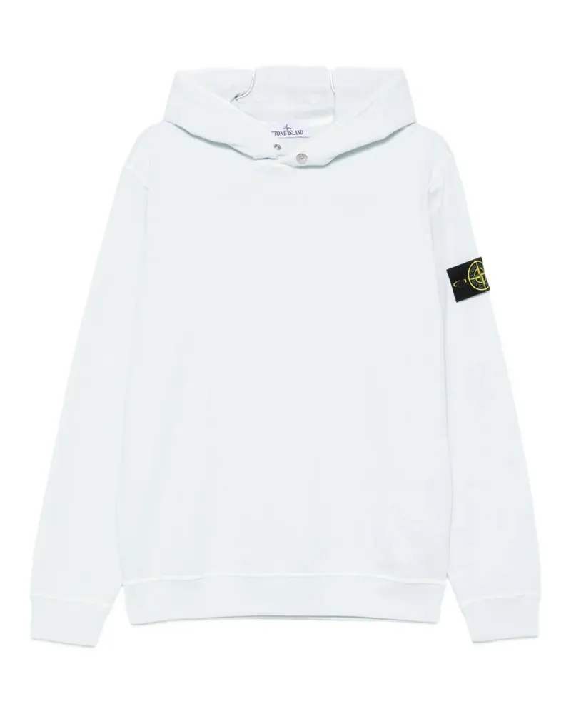 Stone Island logo-patch hoodie - Blau Blau